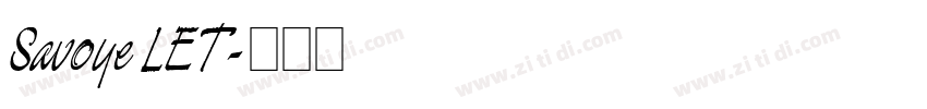 Savoye LET字体转换